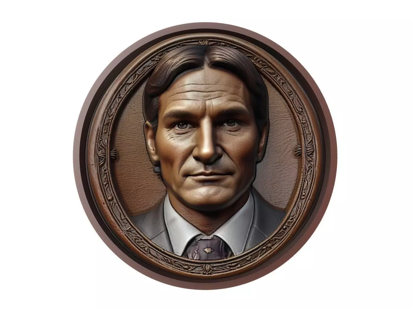 Roger Federer Medallion 3D print model_0