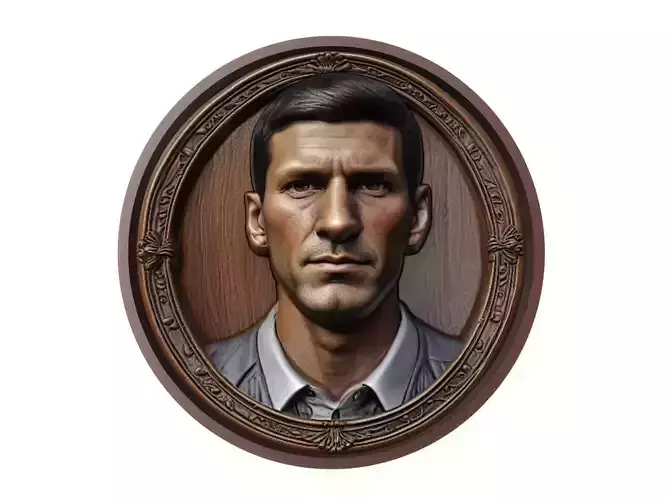 Novak Djokovic Medallion 3D print model