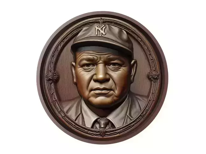 Babe Ruth Medallion 3D print model