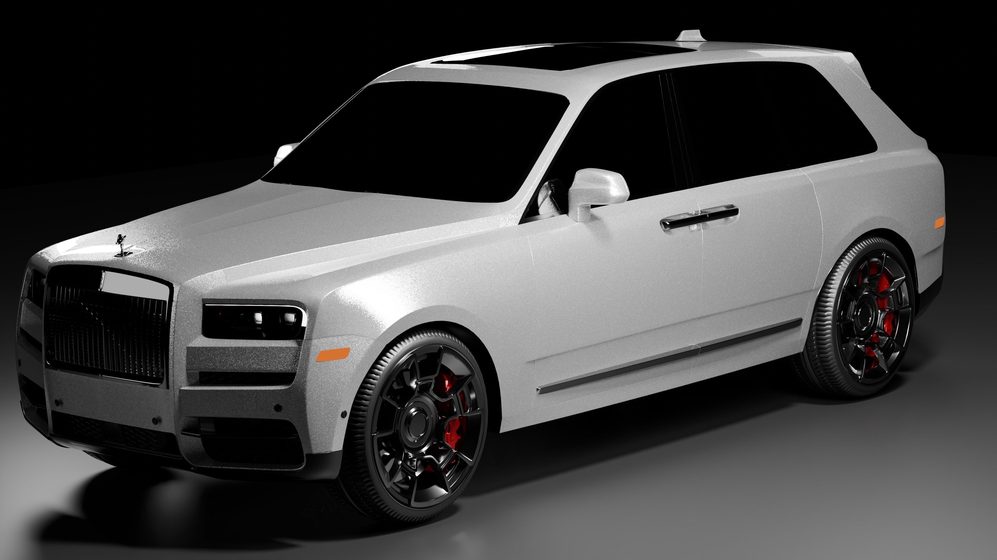 Rigged Rolls Royce Cullinan  animation ready Low-poly 3D model_2