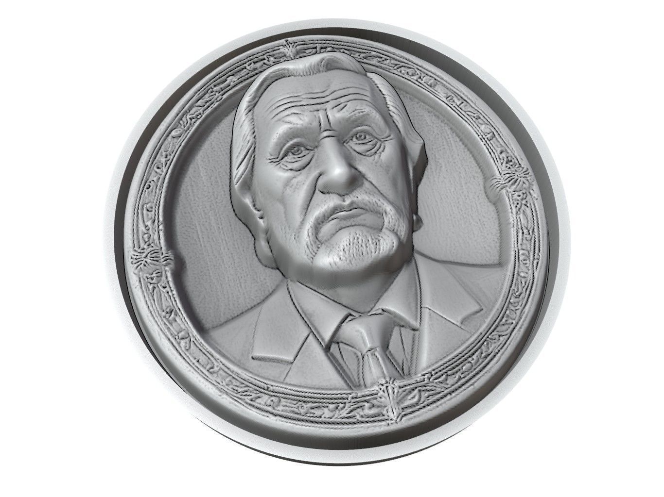 Vasily Alekseyev Medallion 3D print model_3