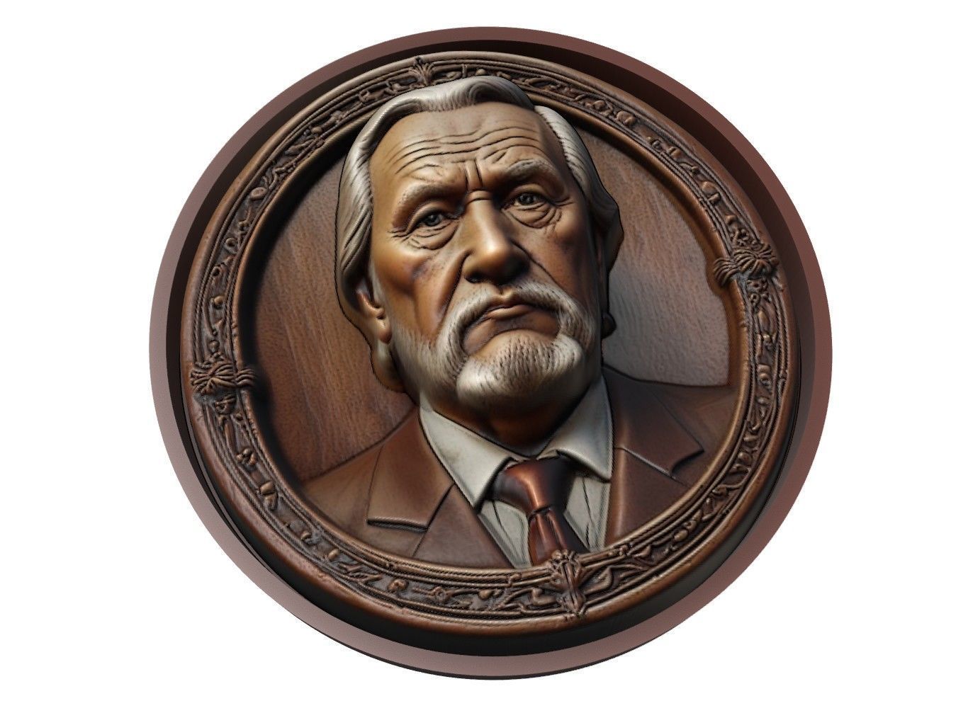 Vasily Alekseyev Medallion 3D print model_1