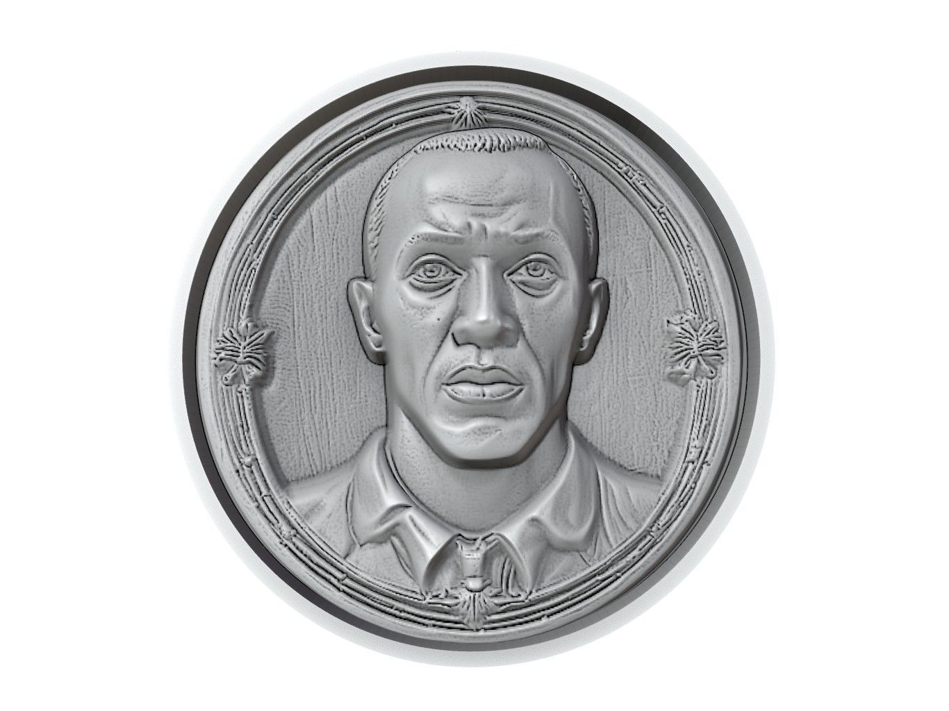 Usain Bolt Medallion 3D print model_2