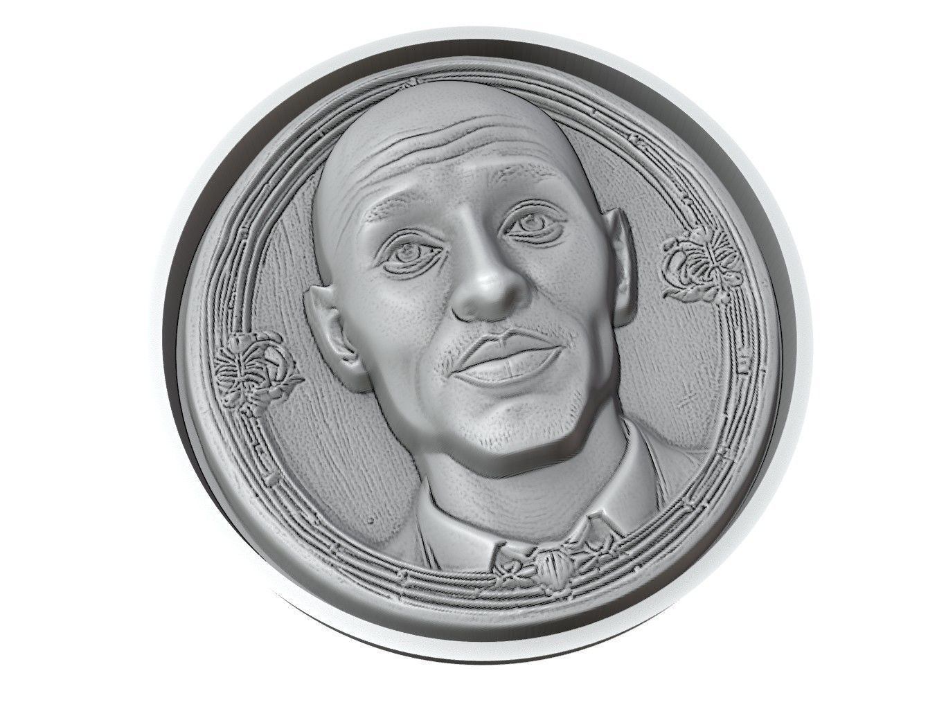 Mo Farah Medallion 3D print model_3