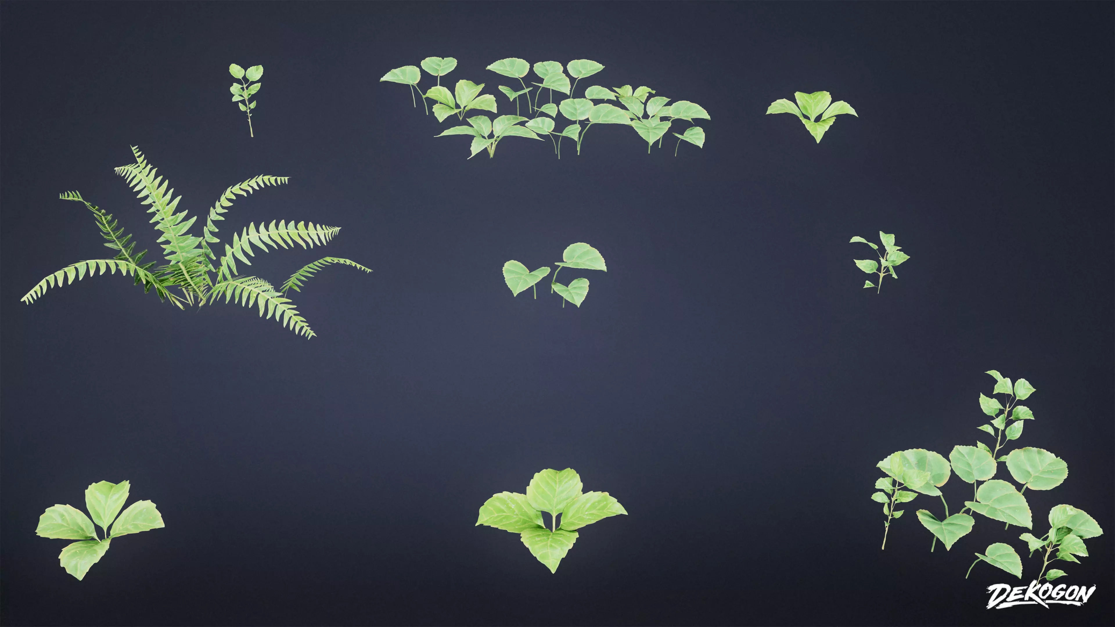 FOLIAGE - Small Weeds 01 - LOW POLY Low-poly 3D model_0