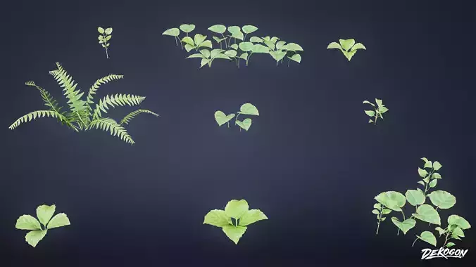 FOLIAGE - Small Weeds 01 - LOW POLY