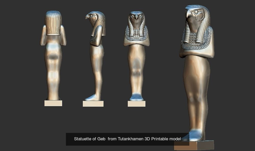 Tutankhamun Statues and oshabty Shabtis 3d printable models 3D Model Collection_3