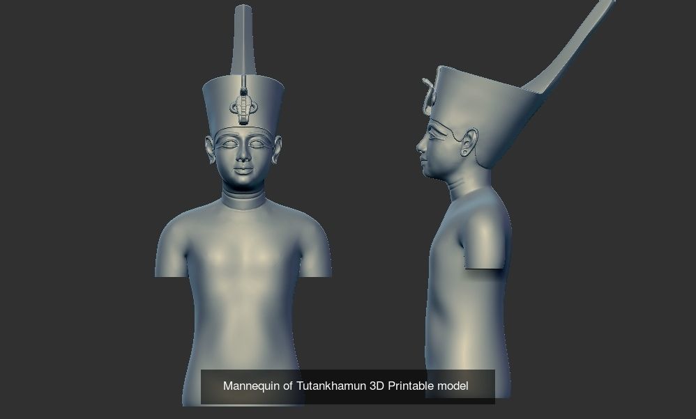 Tutankhamun Statues and oshabty Shabtis 3d printable models 3D Model Collection_1