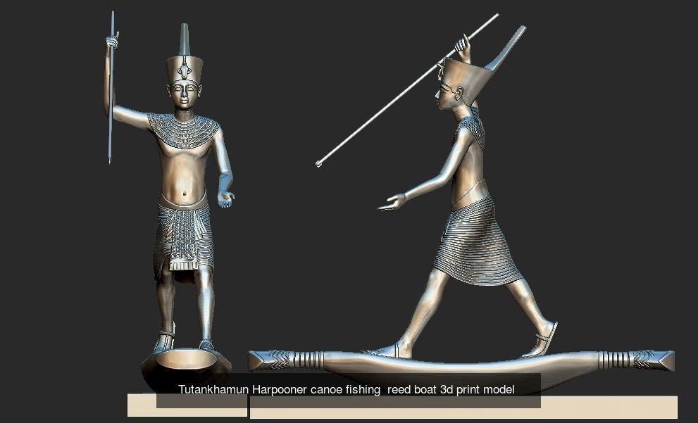 Tutankhamun Statues and oshabty Shabtis 3d printable models 3D Model Collection_5