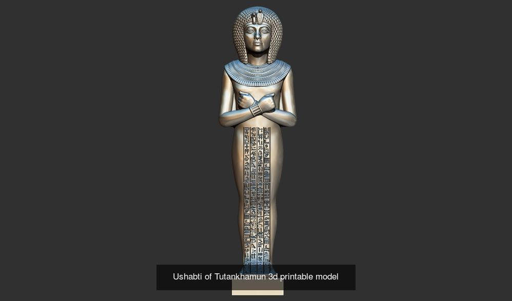 Tutankhamun Statues and oshabty Shabtis 3d printable models 3D Model Collection_14