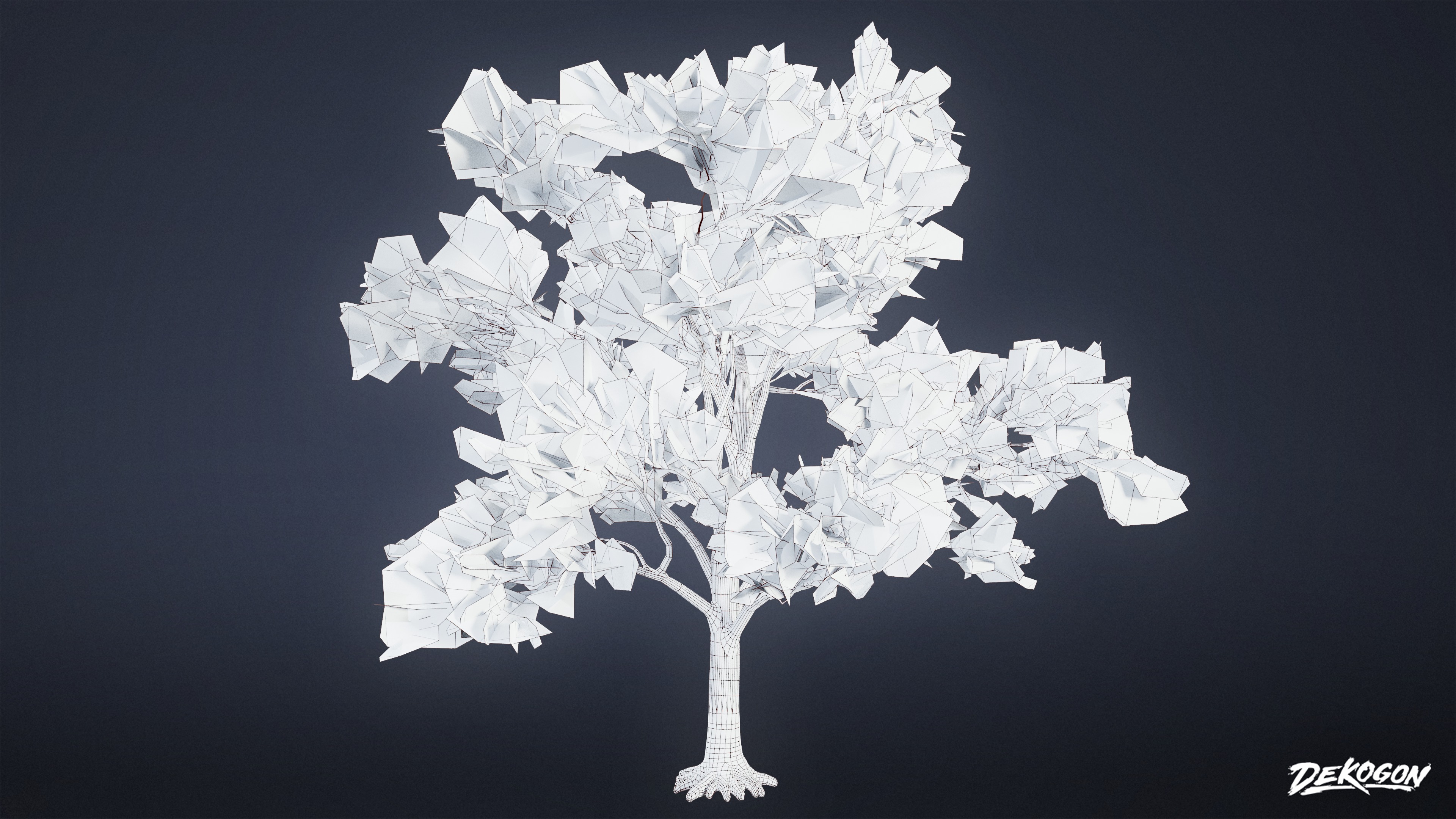 FOLIAGE - Southern Oak 01 - LOW POLY AND NANITE Low-poly 3D model_9