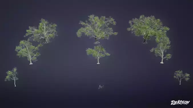 FOLIAGE - Southern Oak 01 - LOW POLY AND NANITE