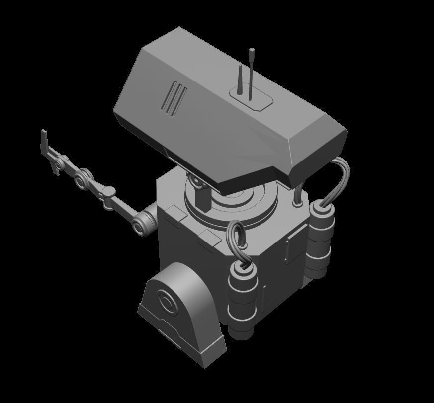 Mini Robot 3D print model_3