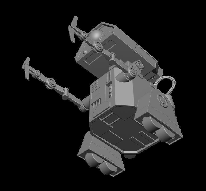 Mini Robot 3D print model_2