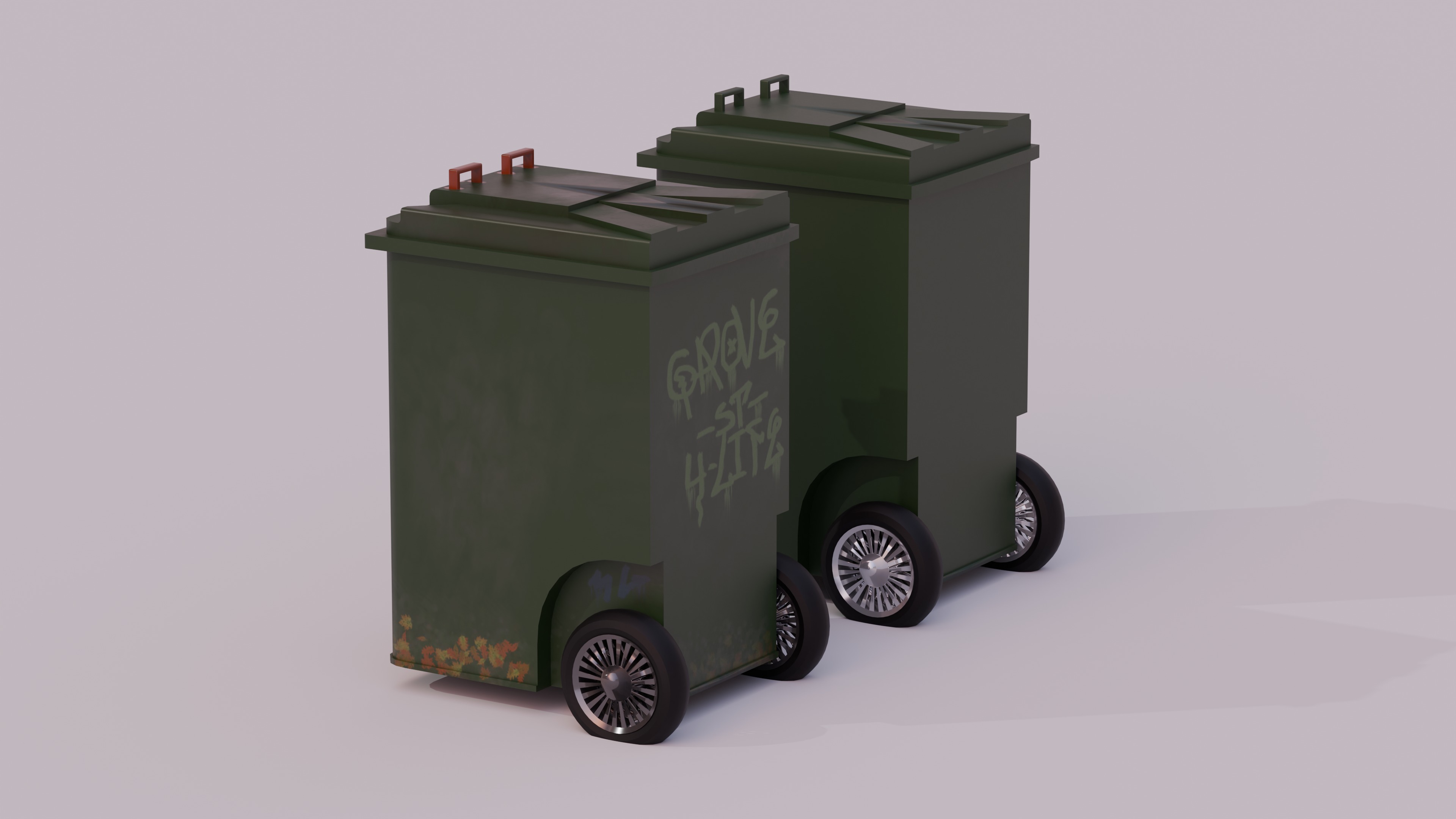 Street elements pack 3D model_11