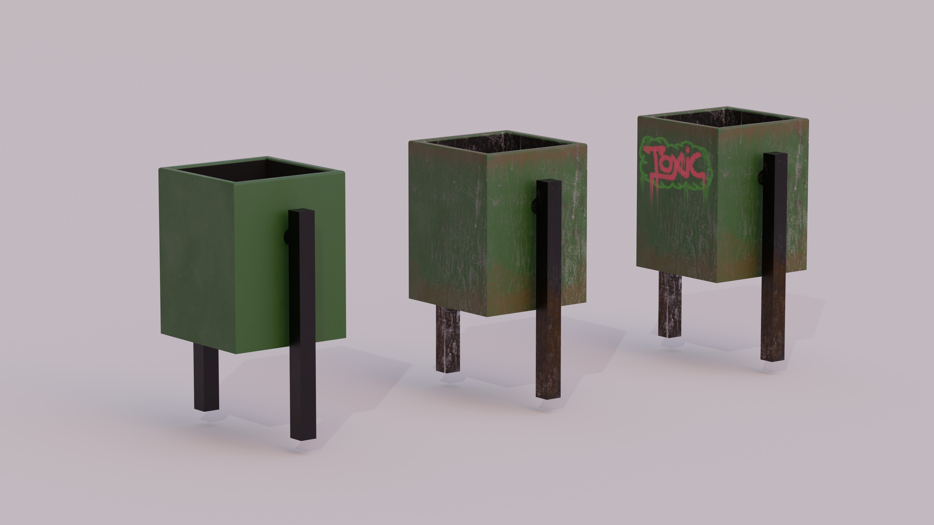 Street elements pack 3D model_12