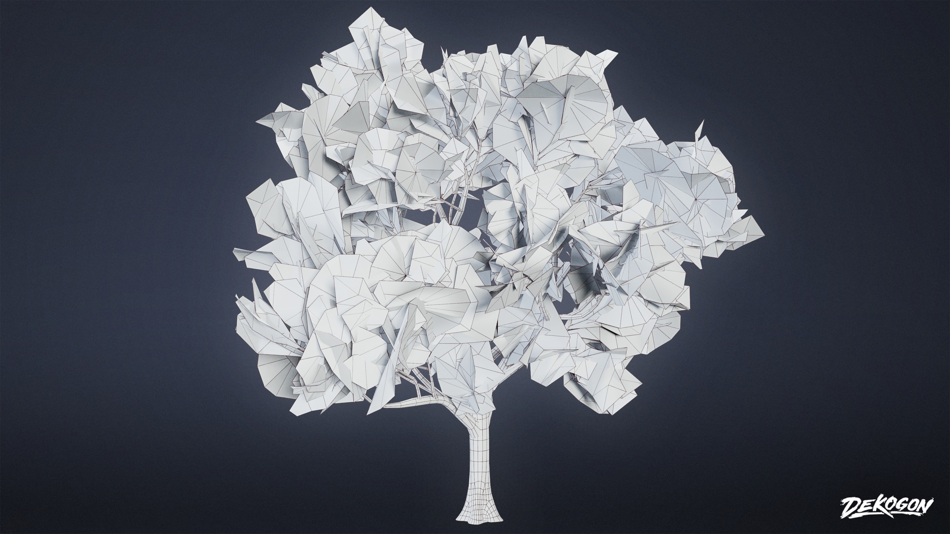 FOLIAGE - Tree Set 03 - LOW POLY AND NANITE Low-poly 3D model_7