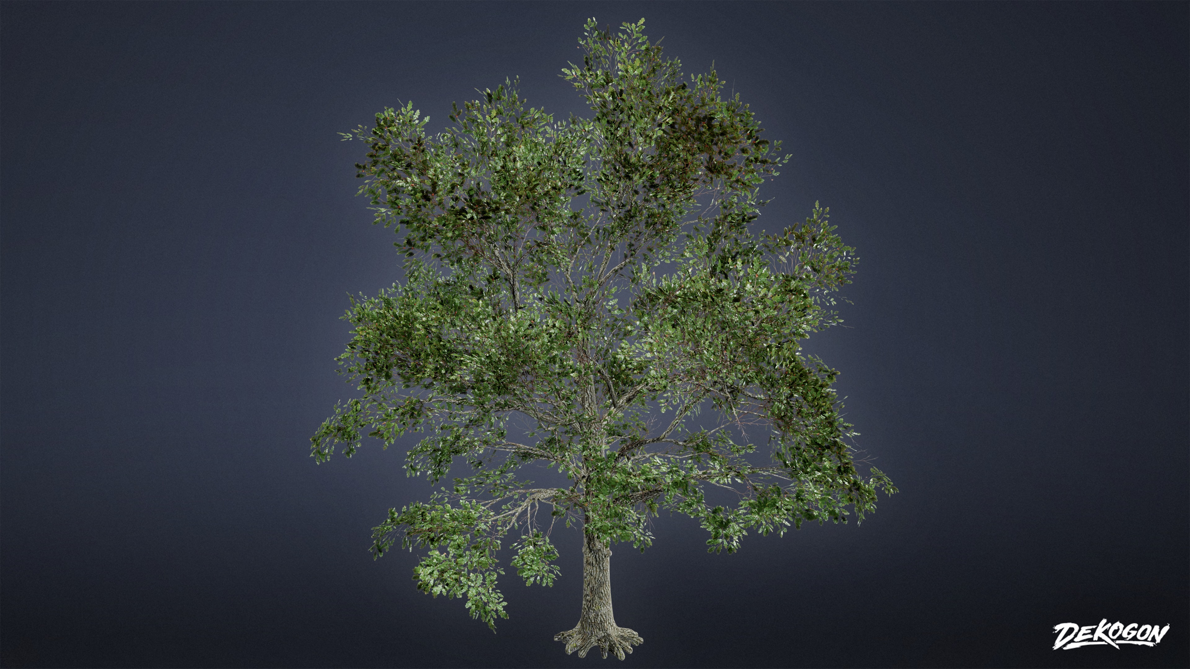 FOLIAGE - Tree Set 03 - LOW POLY AND NANITE Low-poly 3D model_1