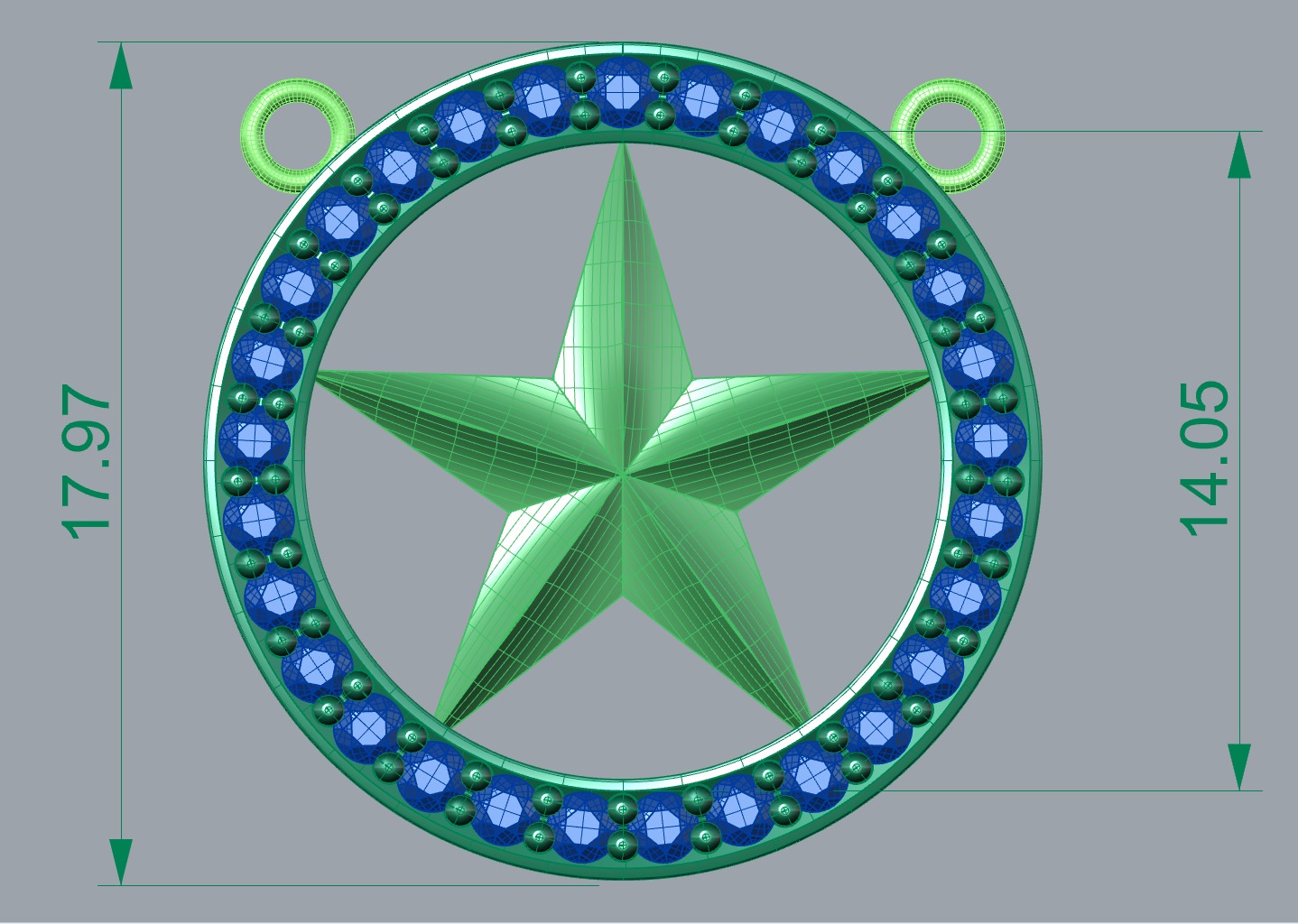 FIVE 5 POINT STAR PENDANT NECKLACE CHARM BRACELET  3D print model_13