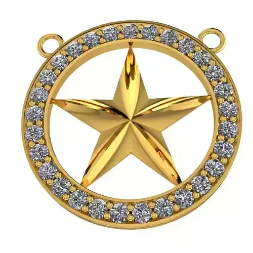 FIVE 5 POINT STAR PENDANT NECKLACE CHARM BRACELET  3D print model