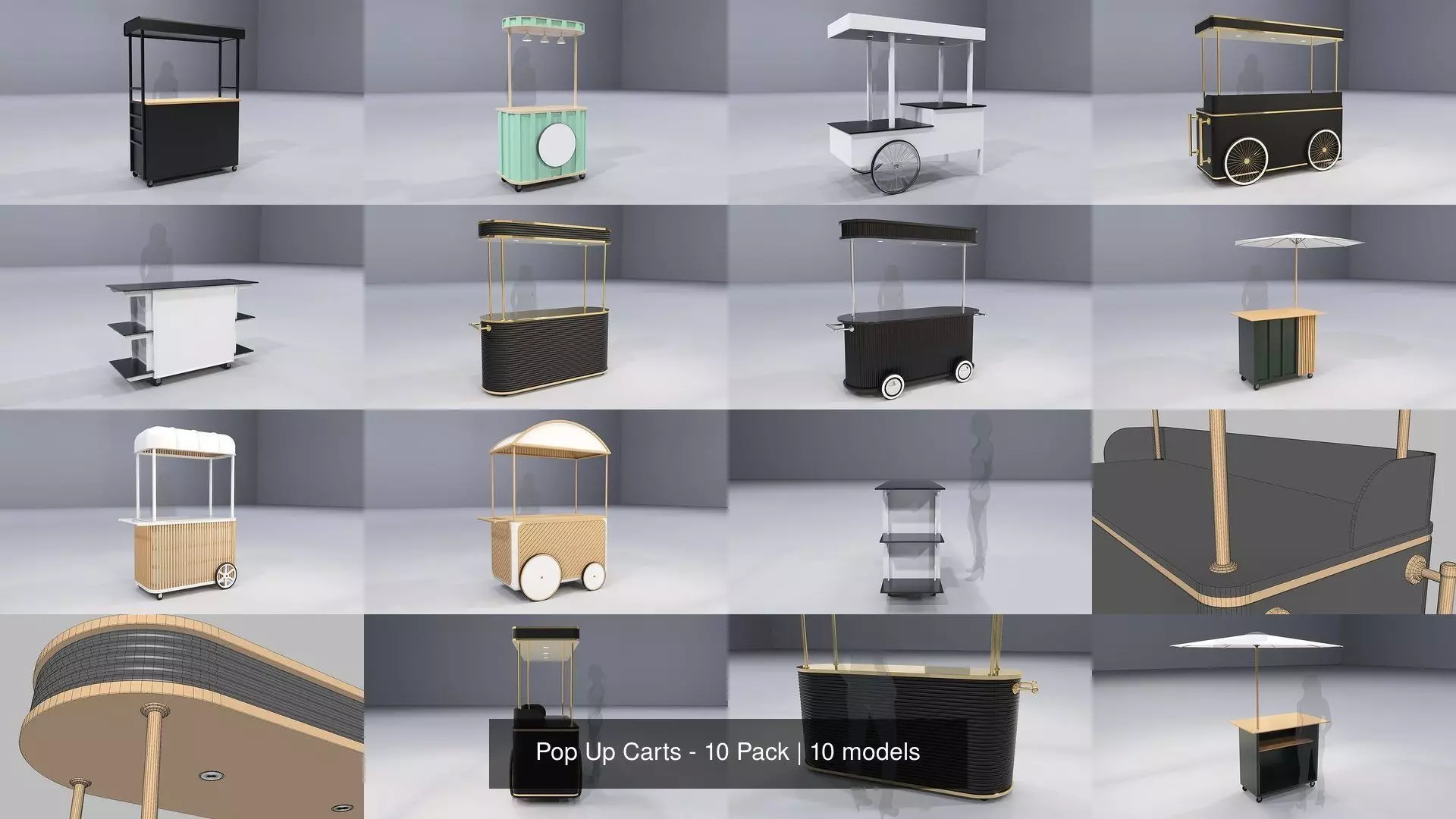 Pop Up Carts - 10 Pack 3D Model Collection_0
