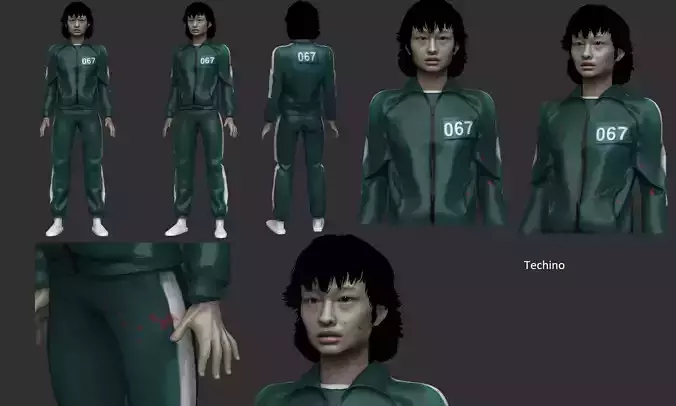 Squid Game Player 067 3d print