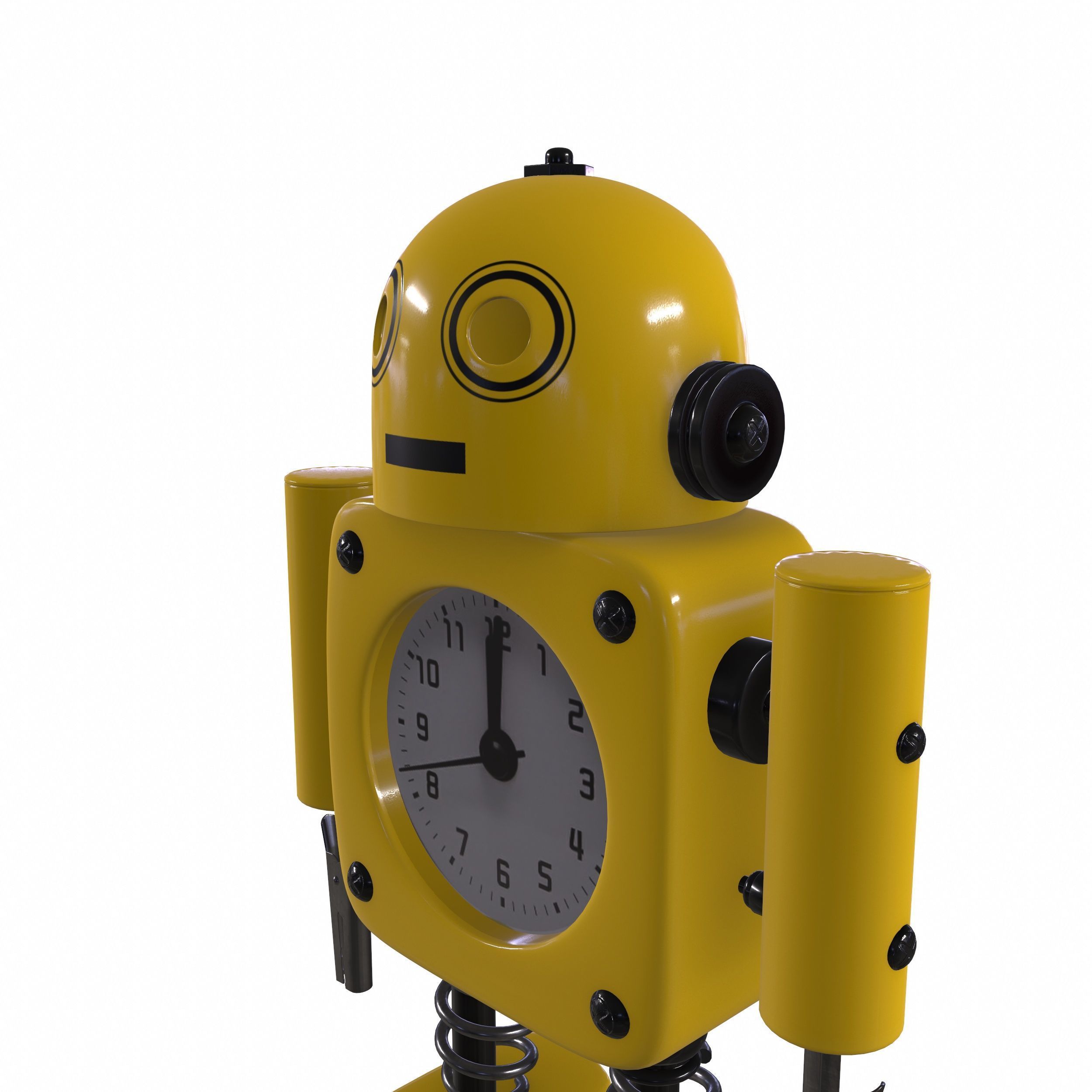 robot clock  3D model_1