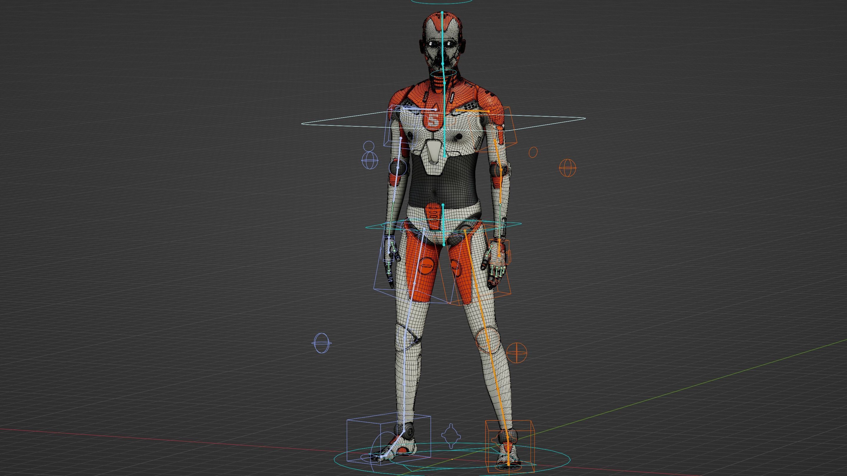 HUMANOID ORPHEUS-F  Rigged for Unreal Engine - Unity - MIXAMO 3D model_37