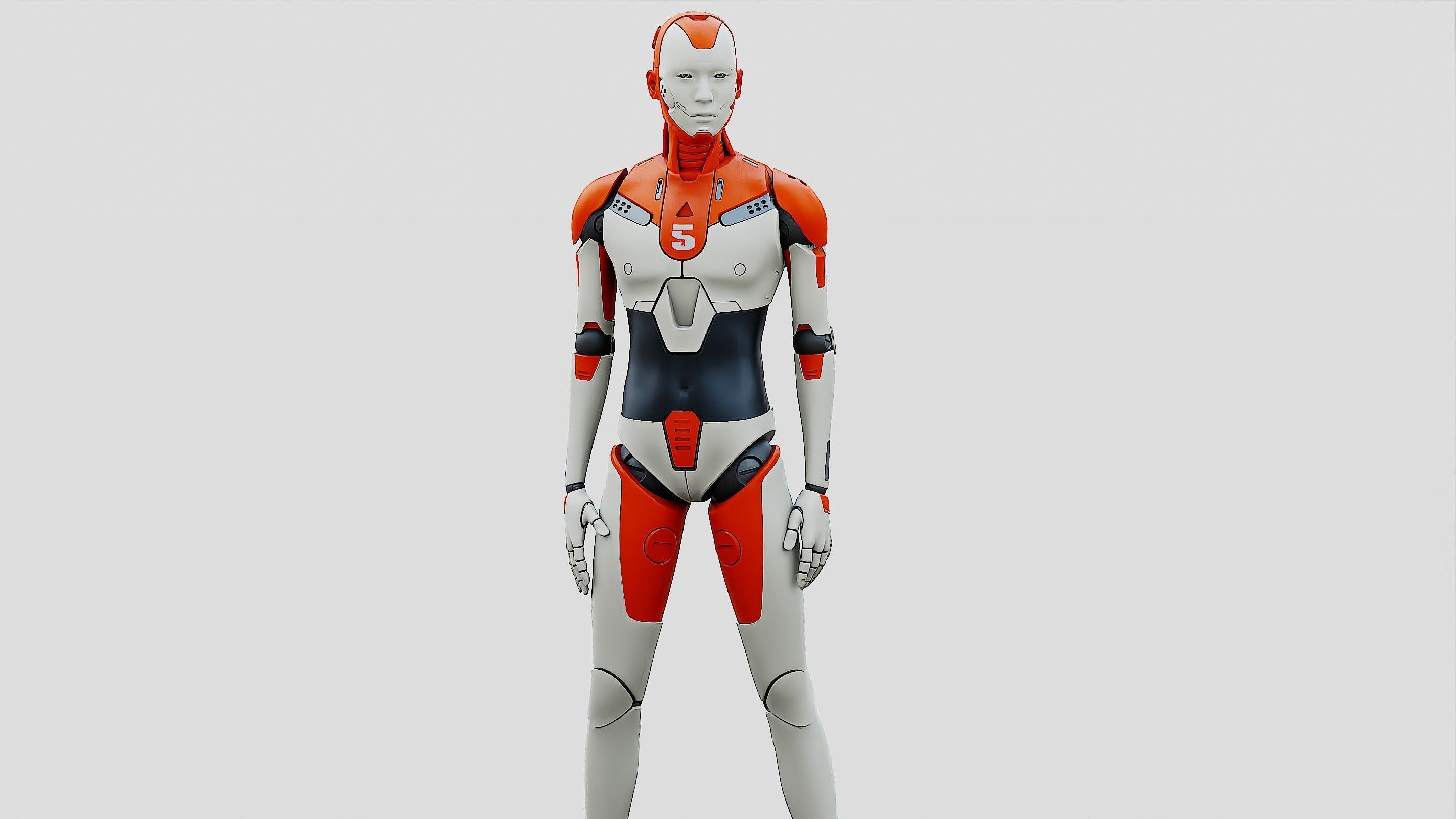 HUMANOID ORPHEUS-F  Rigged for Unreal Engine - Unity - MIXAMO 3D model_3