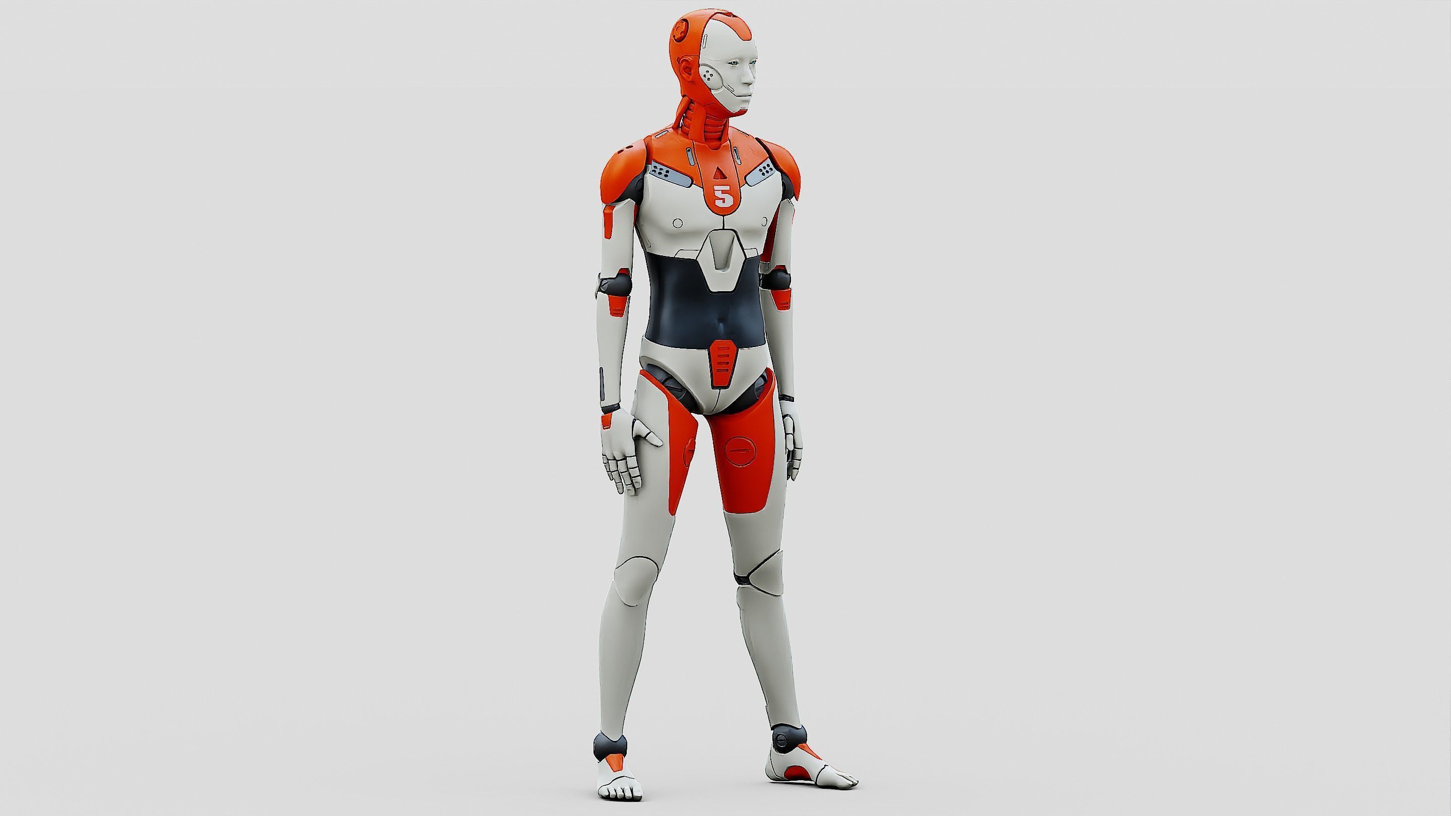 HUMANOID ORPHEUS-F  Rigged for Unreal Engine - Unity - MIXAMO 3D model_6