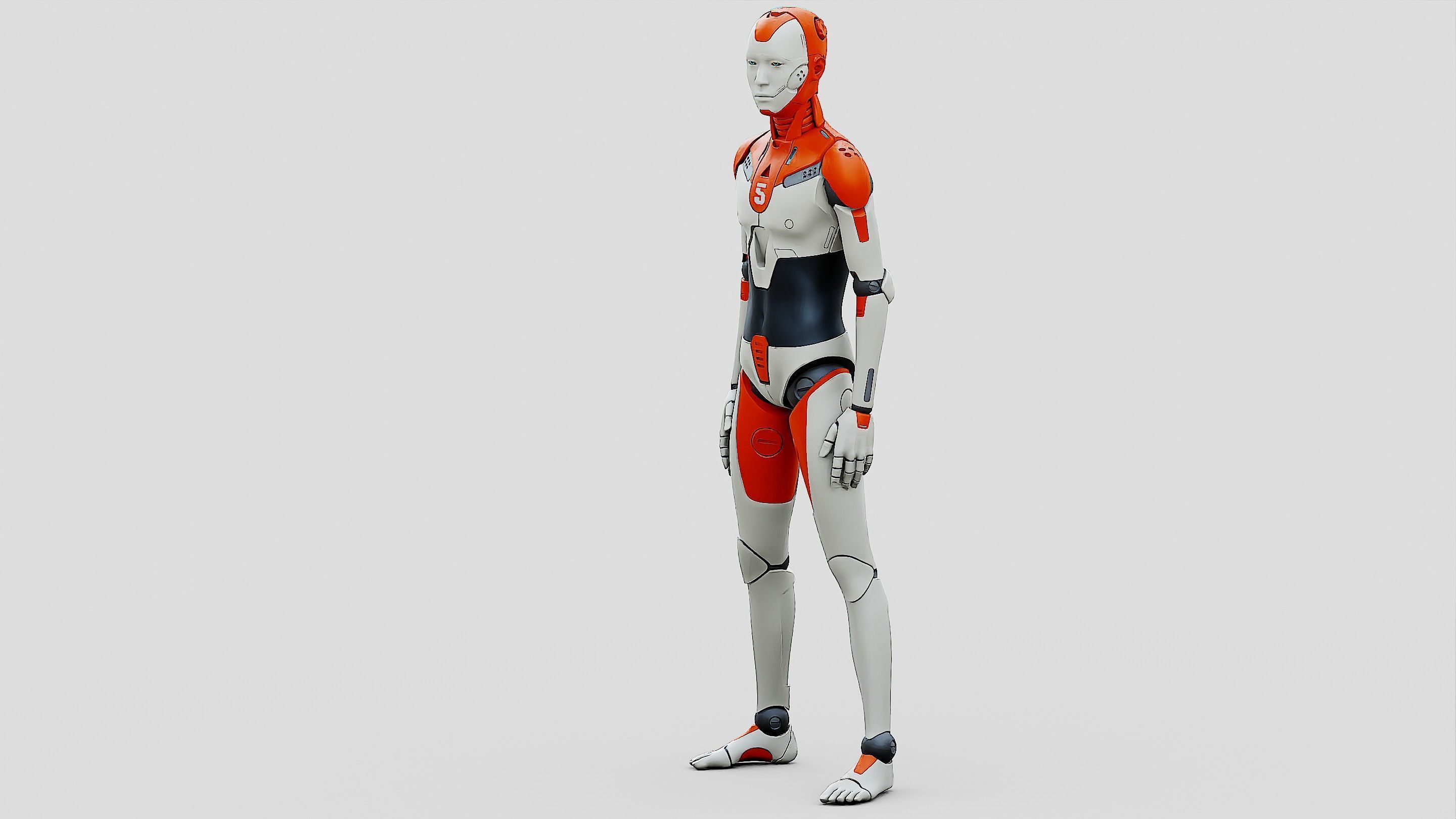 HUMANOID ORPHEUS-F  Rigged for Unreal Engine - Unity - MIXAMO 3D model_21