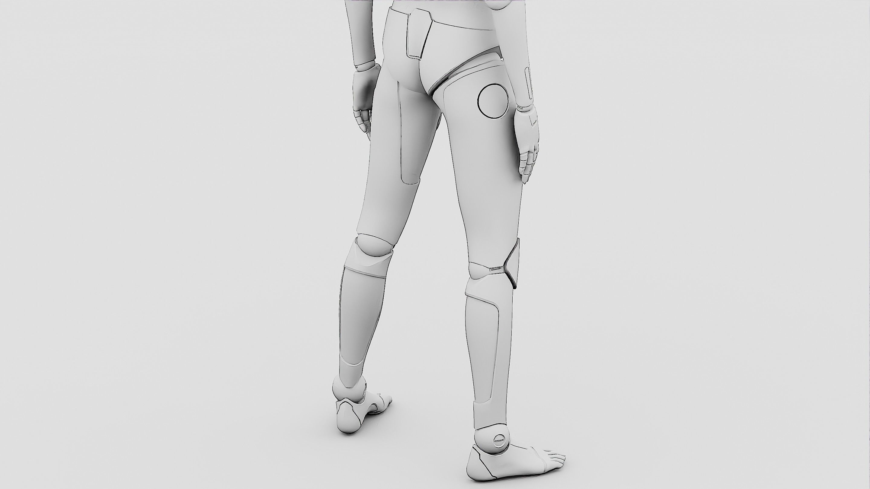 HUMANOID ORPHEUS-F  Rigged for Unreal Engine - Unity - MIXAMO 3D model_36