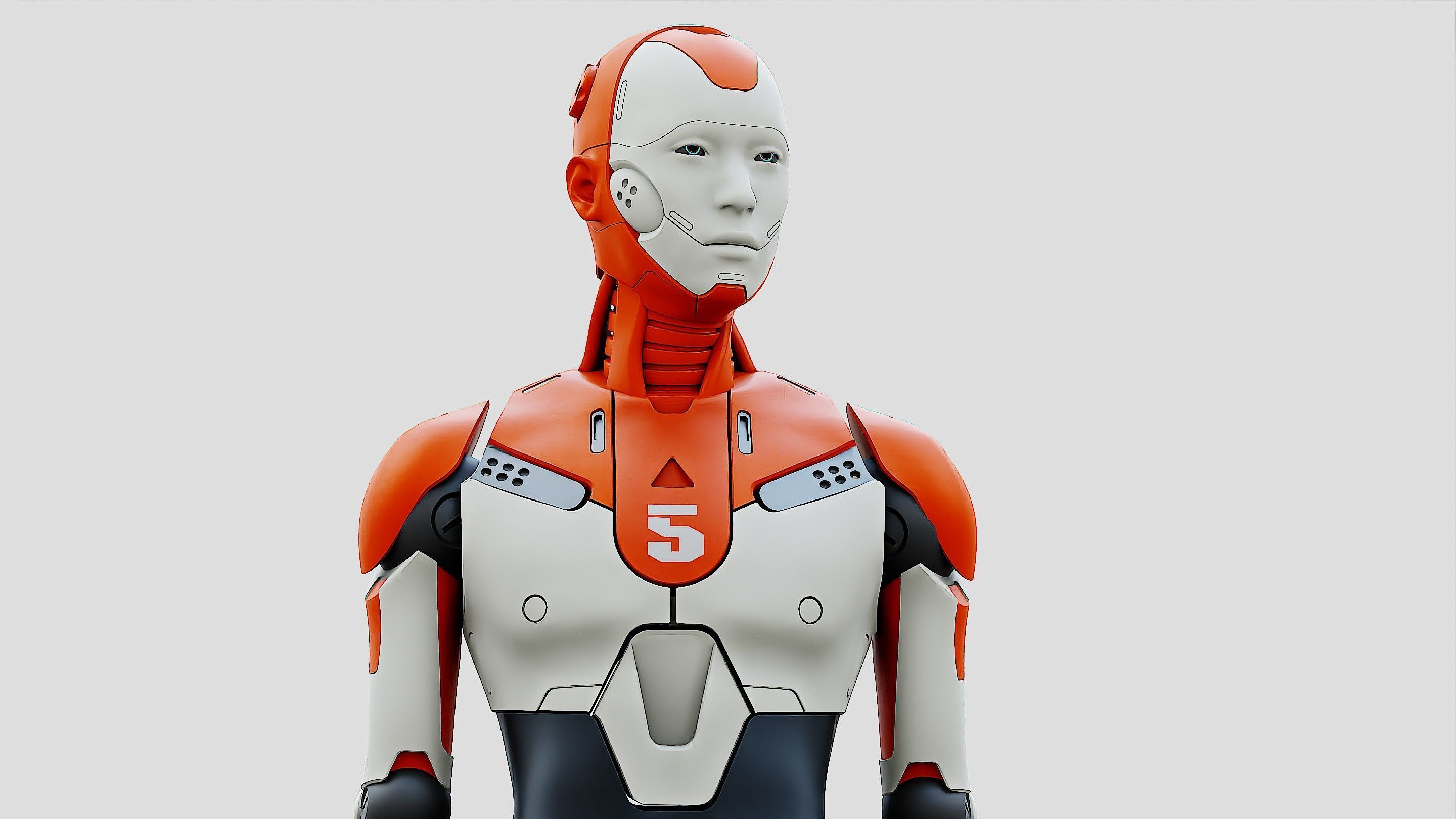 HUMANOID ORPHEUS-F  Rigged for Unreal Engine - Unity - MIXAMO 3D model_24