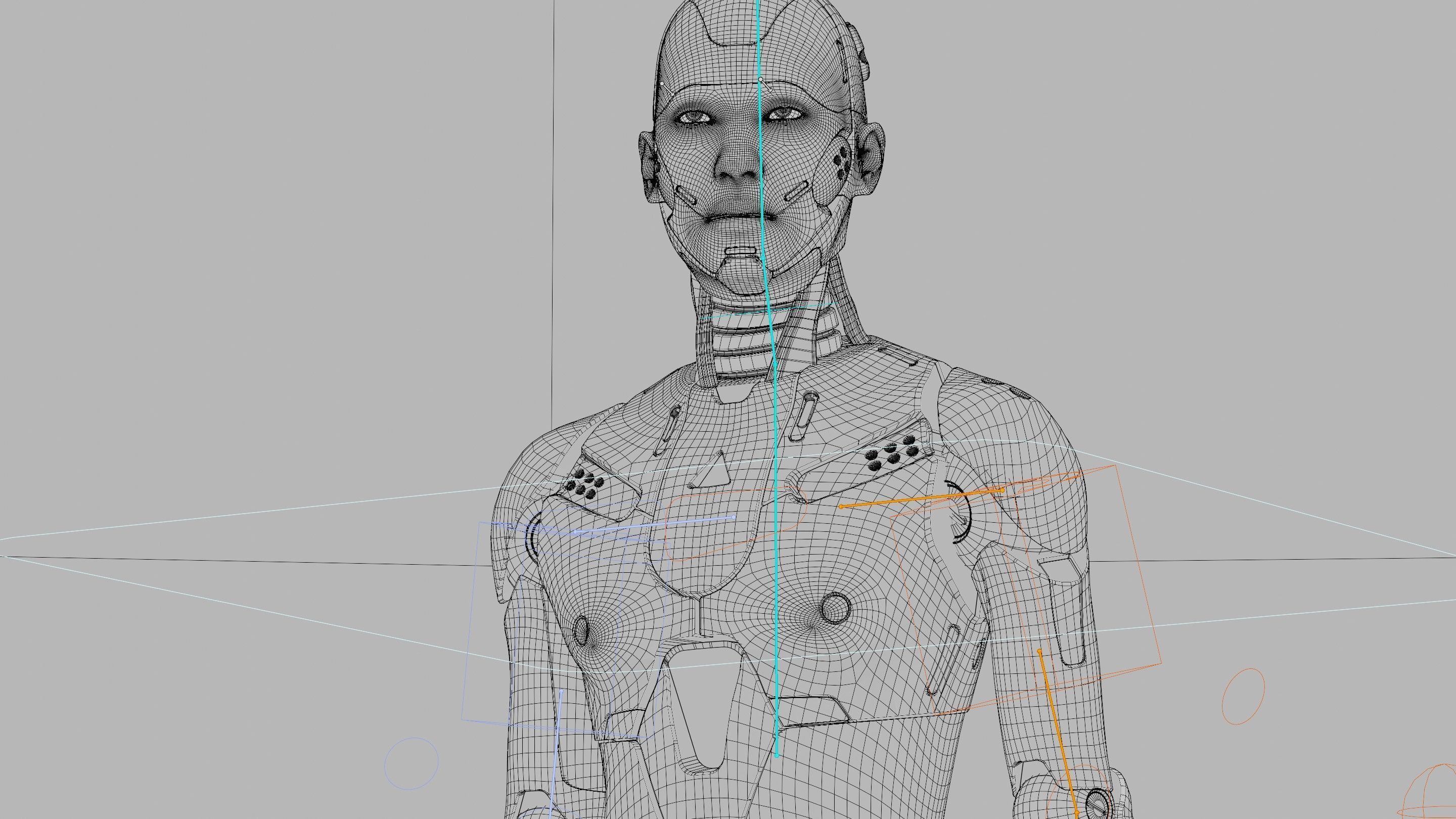 HUMANOID ORPHEUS-F  Rigged for Unreal Engine - Unity - MIXAMO 3D model_42