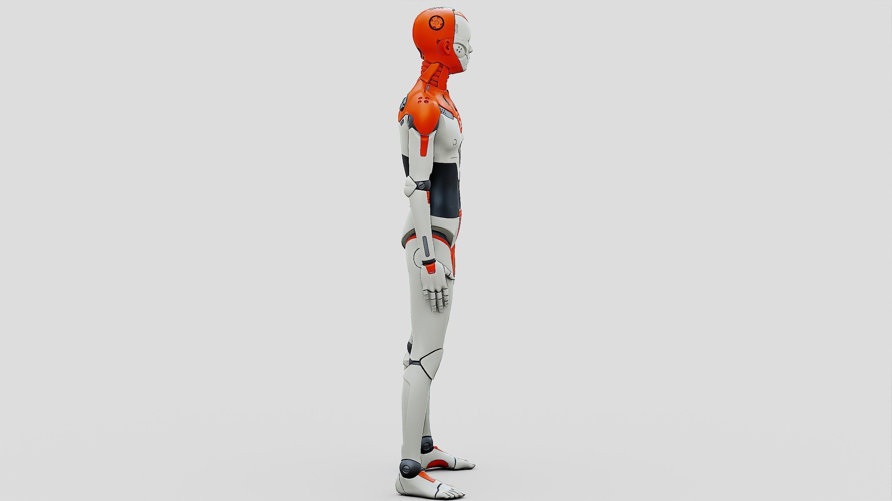 HUMANOID ORPHEUS-F  Rigged for Unreal Engine - Unity - MIXAMO 3D model_10