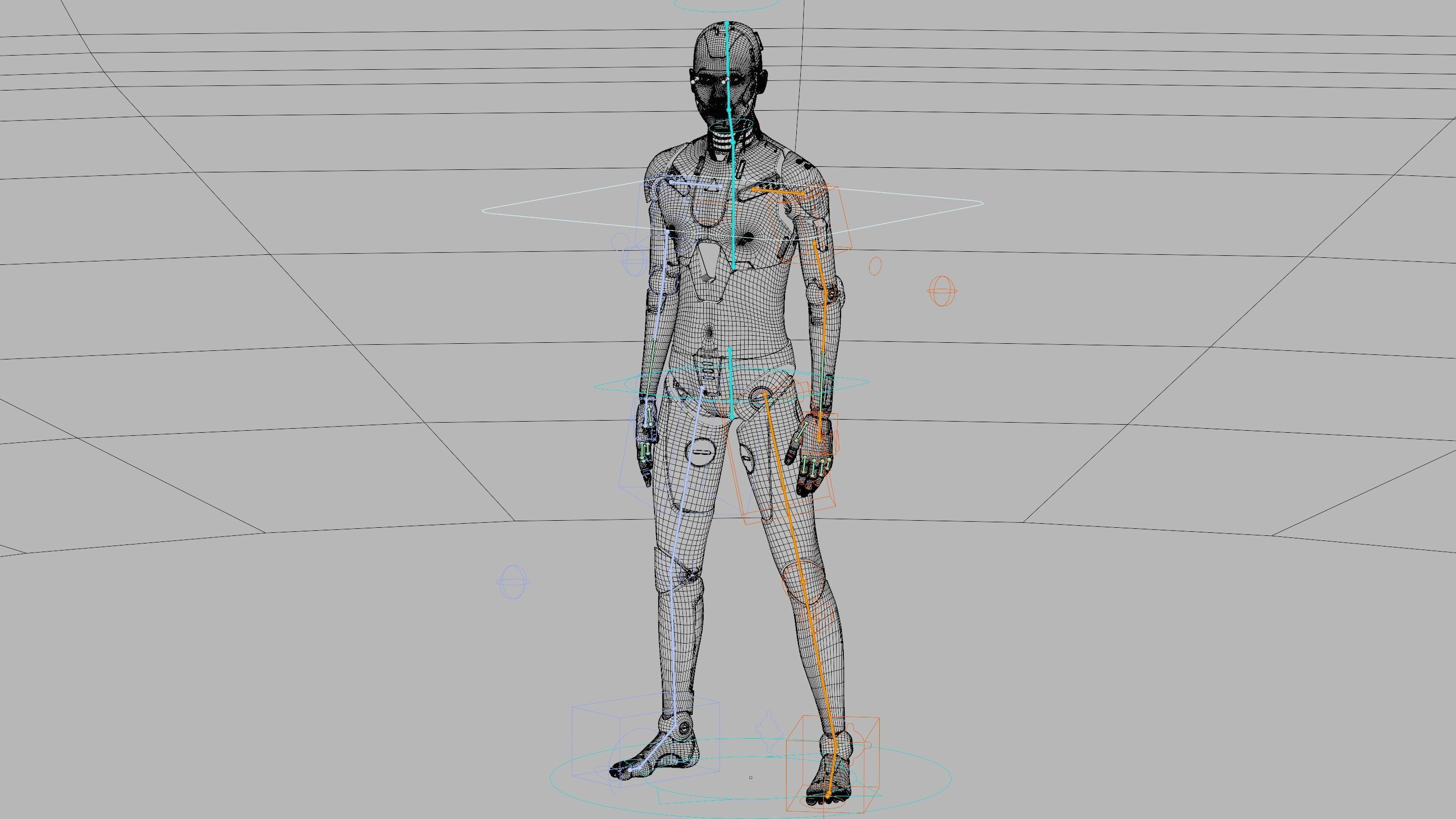 HUMANOID ORPHEUS-F  Rigged for Unreal Engine - Unity - MIXAMO 3D model_40