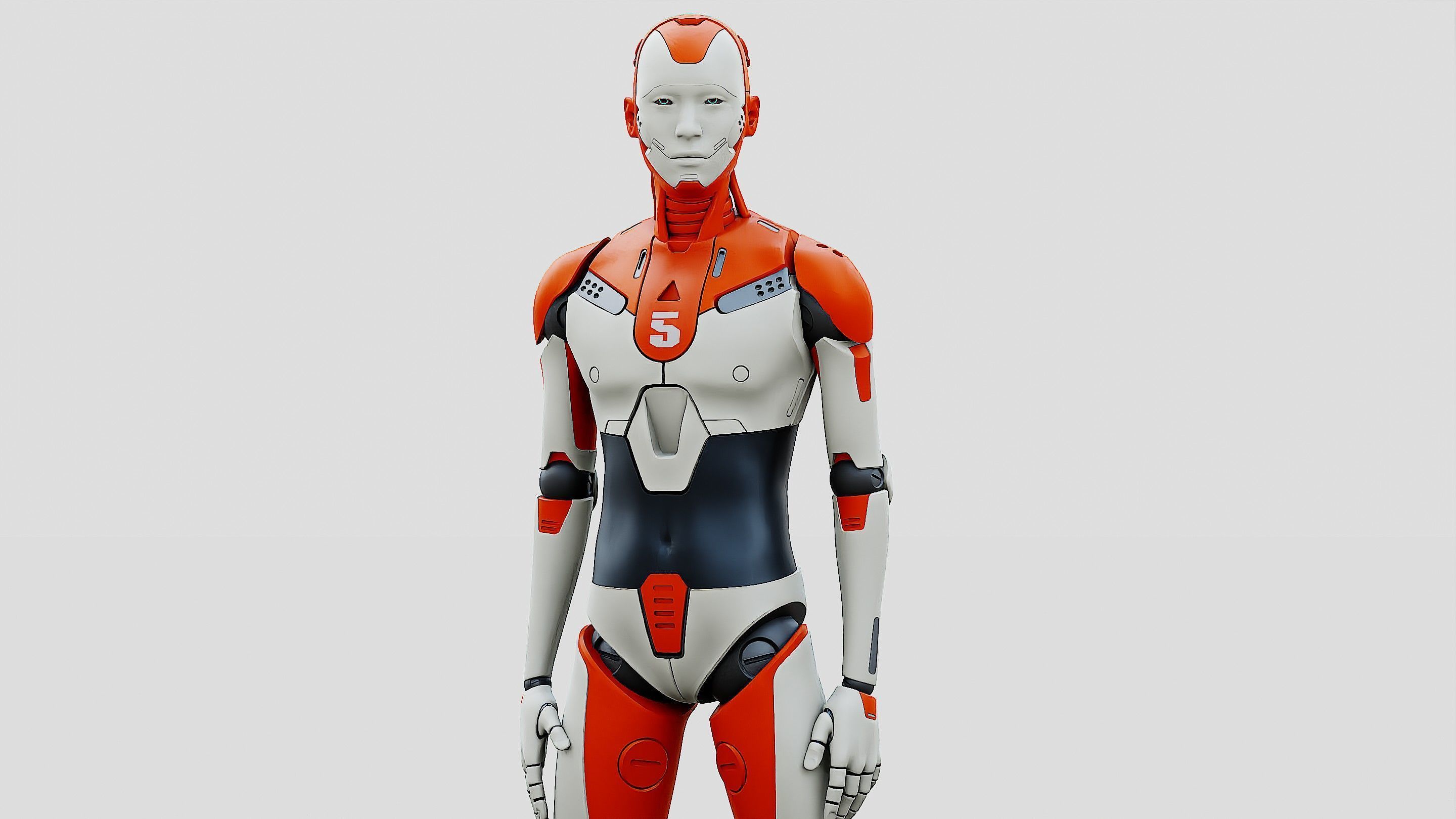 HUMANOID ORPHEUS-F  Rigged for Unreal Engine - Unity - MIXAMO 3D model_23