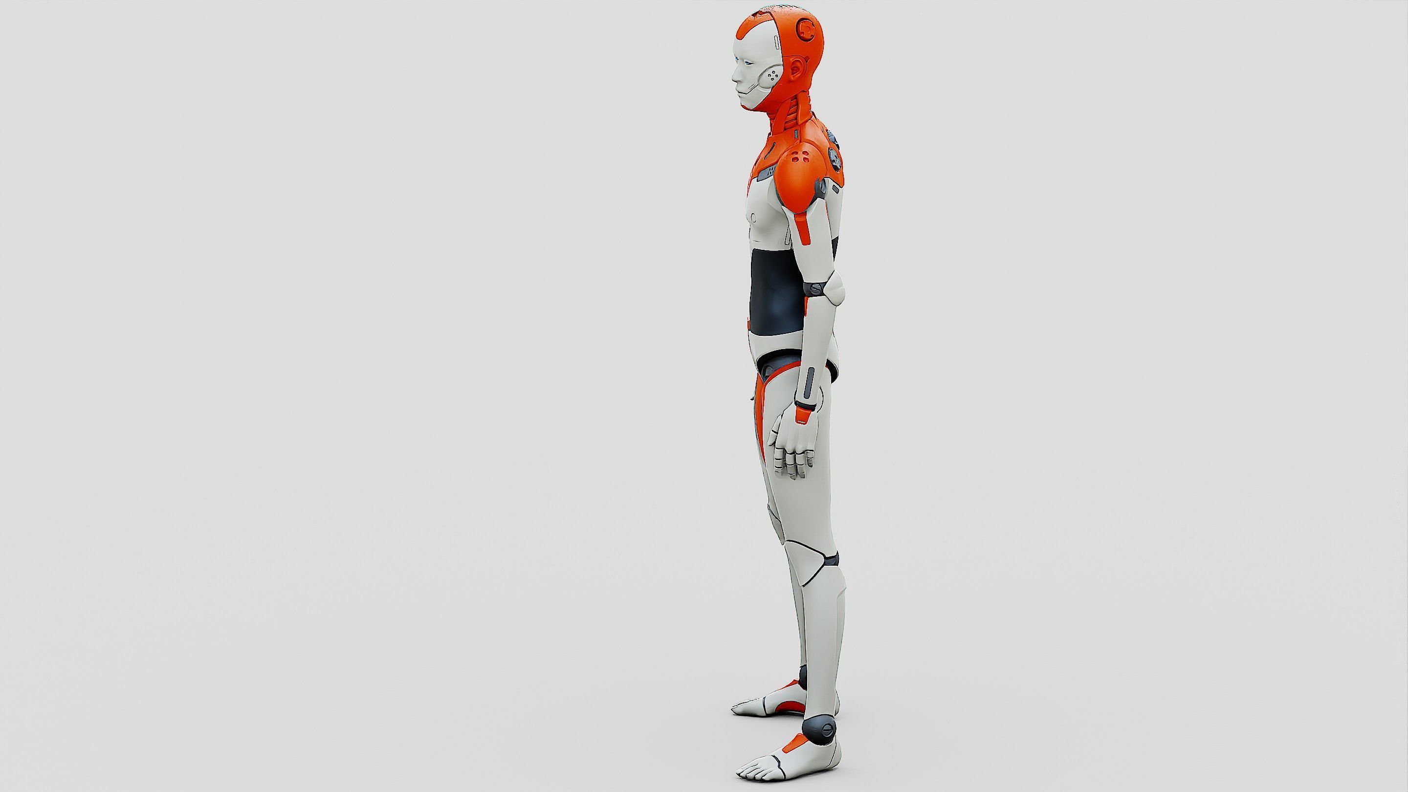 HUMANOID ORPHEUS-F  Rigged for Unreal Engine - Unity - MIXAMO 3D model_20