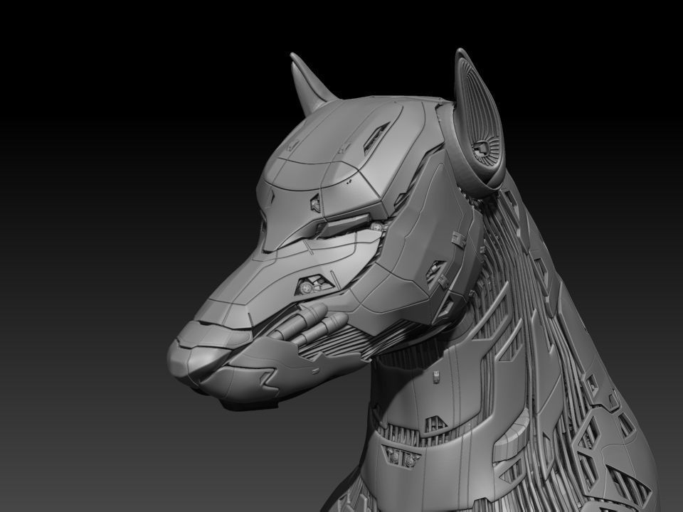 robot dog 3D print model_3