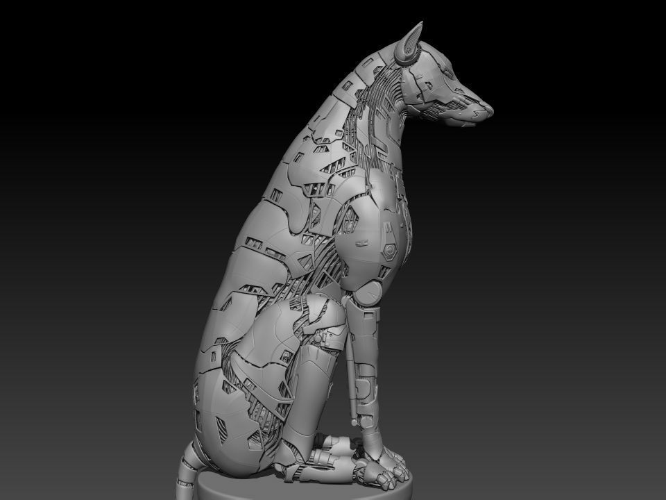 robot dog 3D print model_5