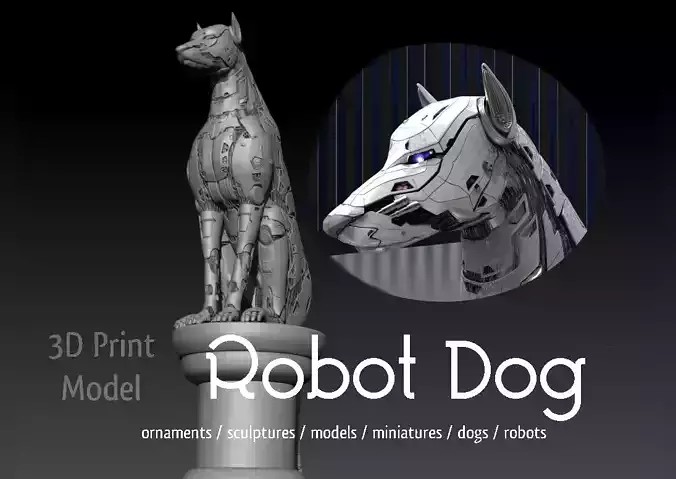 robot dog 3D print model