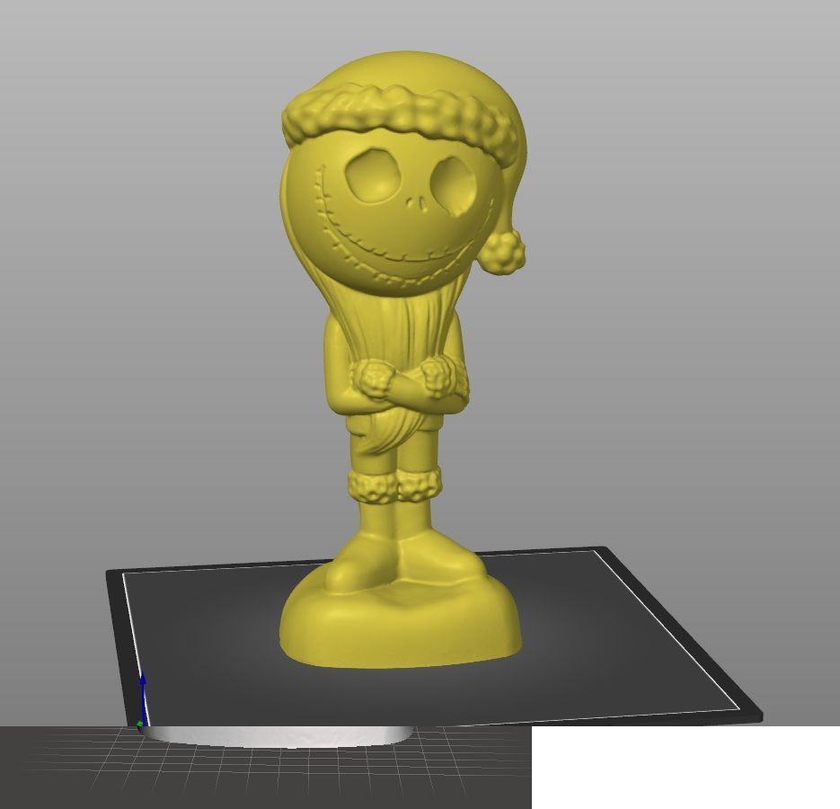 Santa Jack Skellington with hollowed for usb 3D print model_6