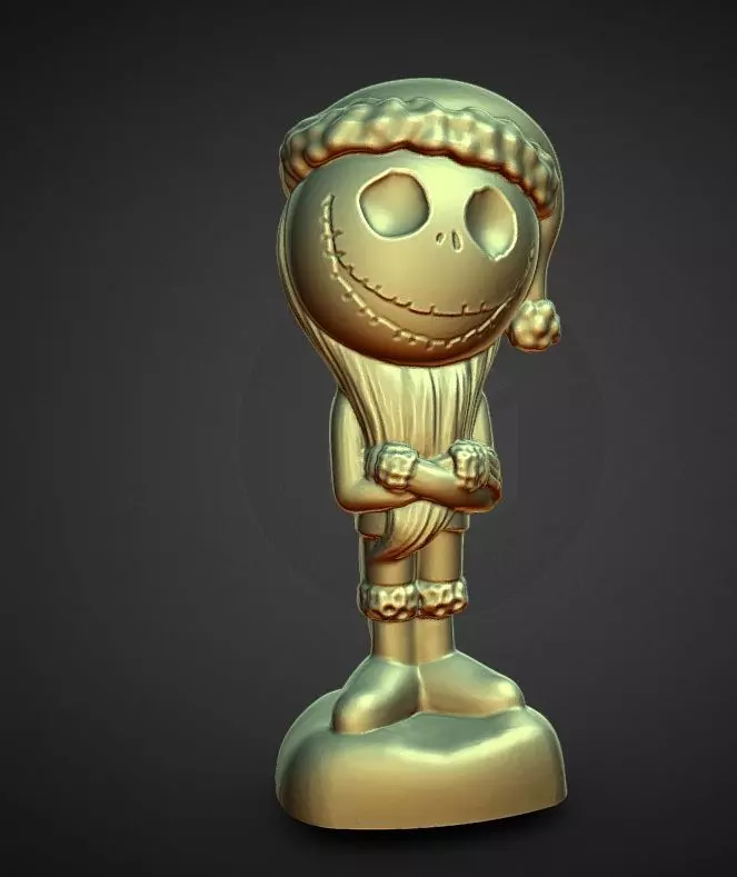 Santa Jack Skellington with hollowed for usb 3D print model_0