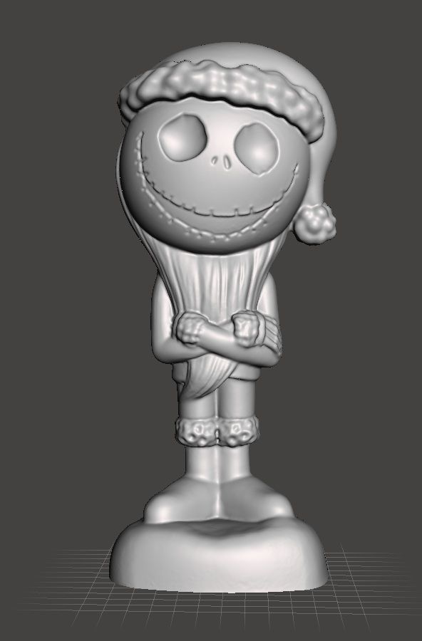 Santa Jack Skellington with hollowed for usb 3D print model_5