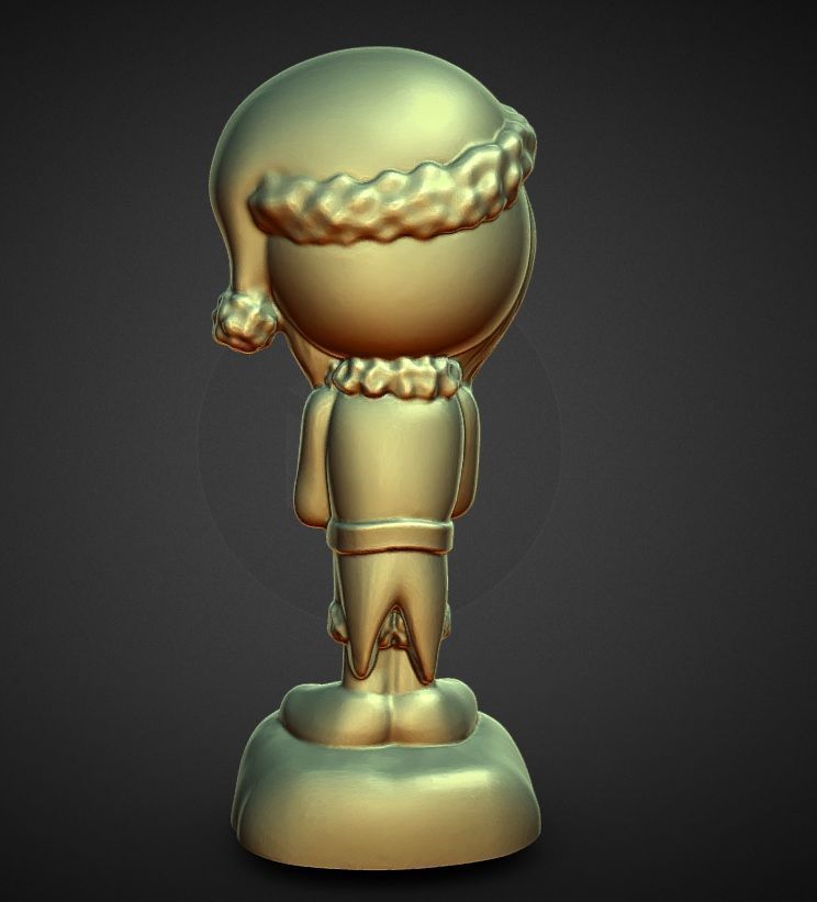 Santa Jack Skellington with hollowed for usb 3D print model_3