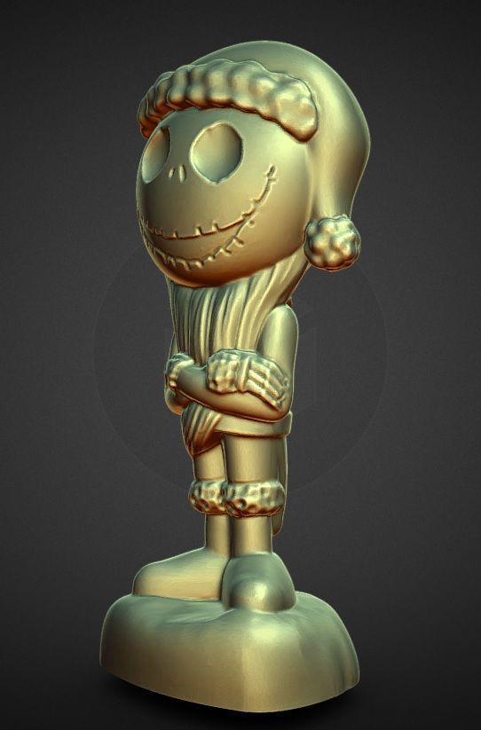 Santa Jack Skellington with hollowed for usb 3D print model_1