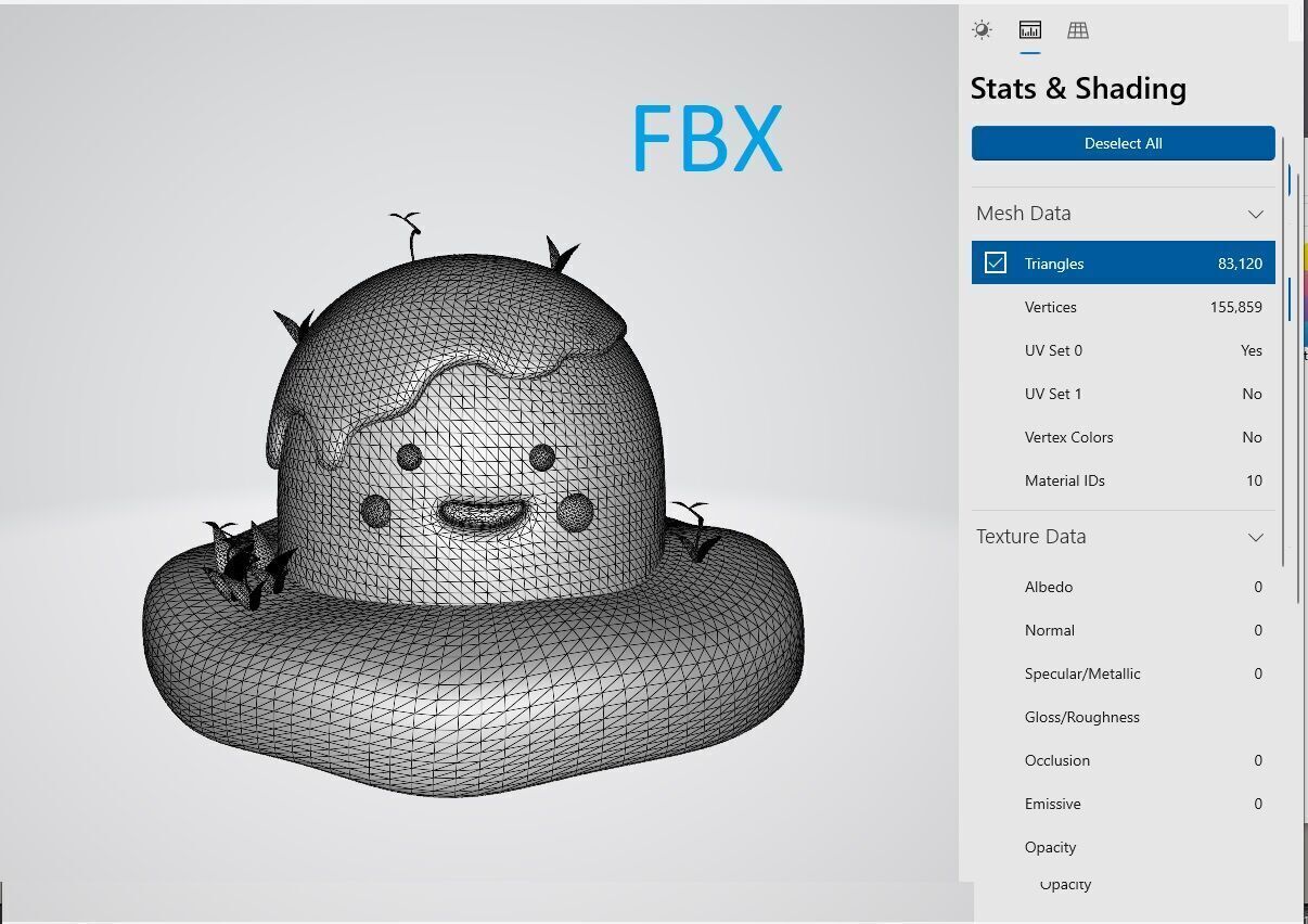 Cute mountain characters Low-poly 3D model_2