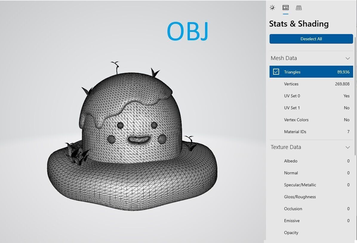 Cute mountain characters Low-poly 3D model_4