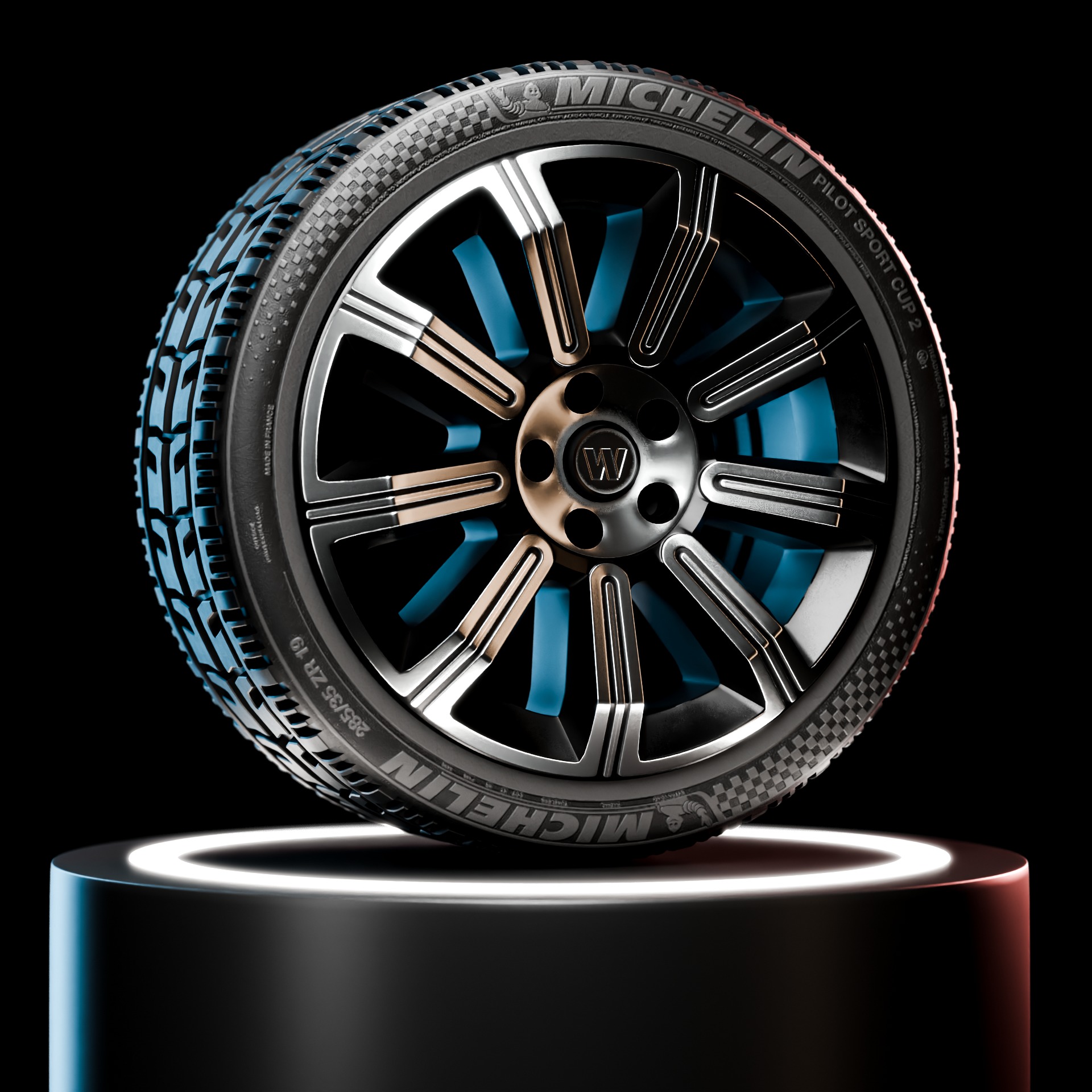 High-Detail Realistic Wheel Concept Design - 4K Textures Low-poly 3D model_1
