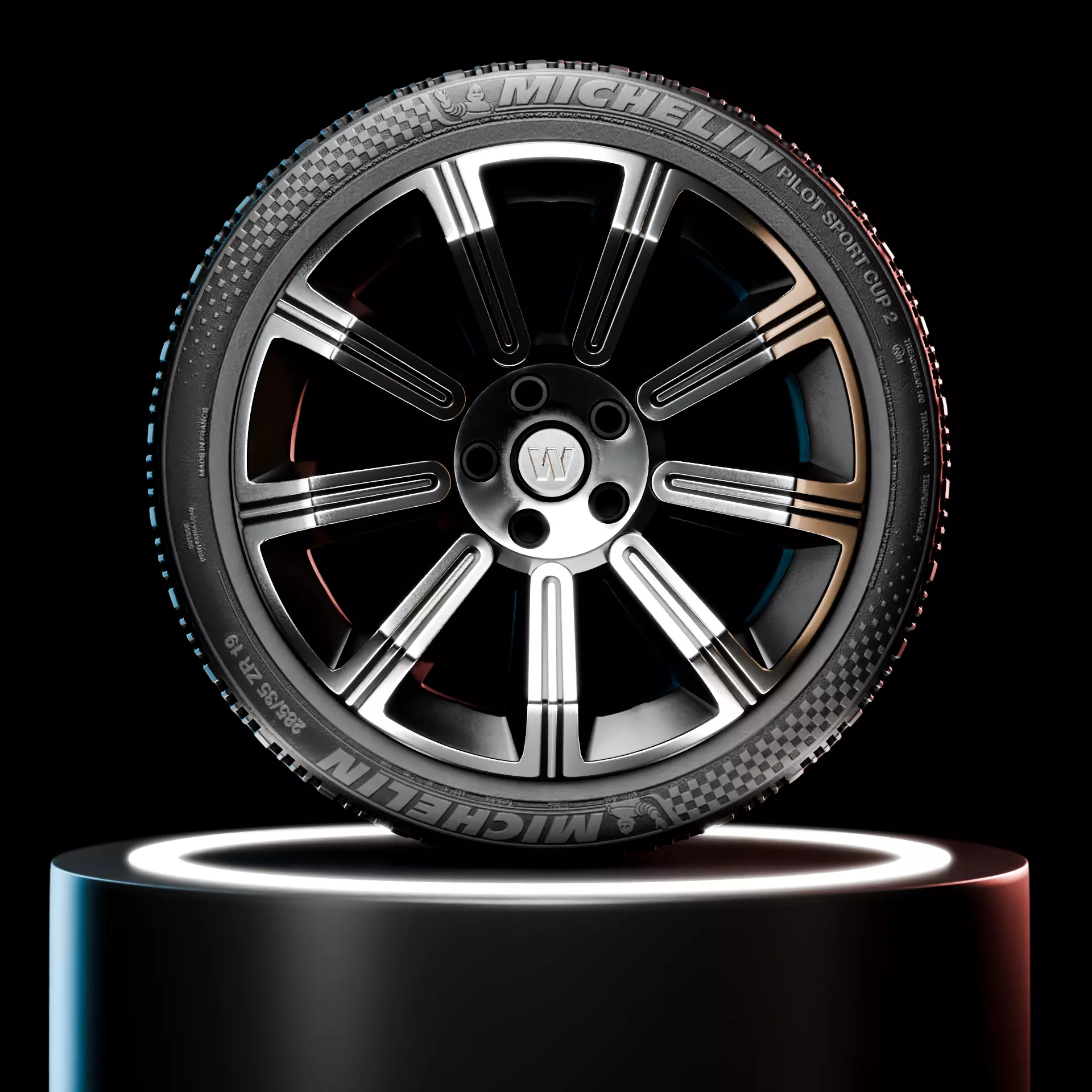 High-Detail Realistic Wheel Concept Design - 4K Textures Low-poly 3D model_0